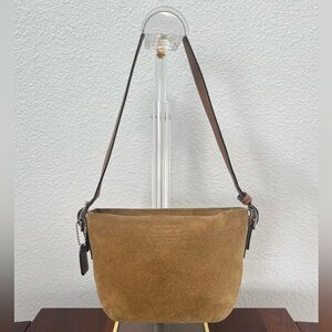 Coach Legacy Camel Suede Mini Bucket Bag